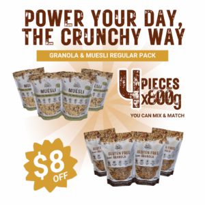 Power Your Day, the Crunchy Way (4 units granola or muesli)