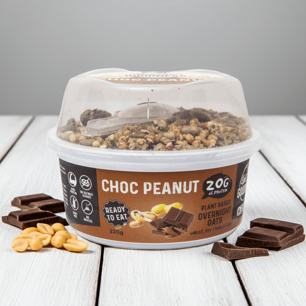 Choc Peanut Overnight Oats from Oats My Goodness
