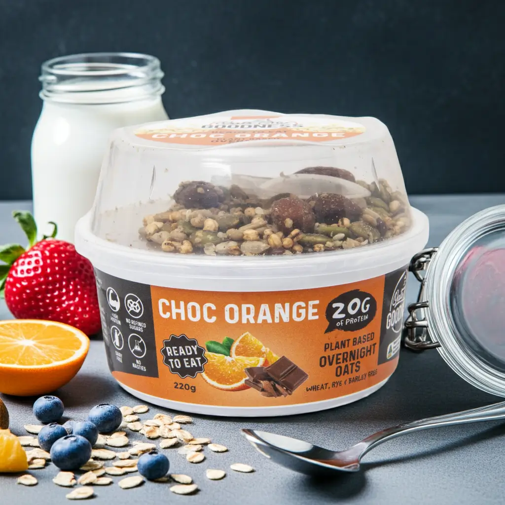 Choc Orange overnight oats from Oats My Goodness